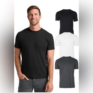 Bundle 3 pack  Crew Neck Men’s T-Shirt - Black, White & Gray